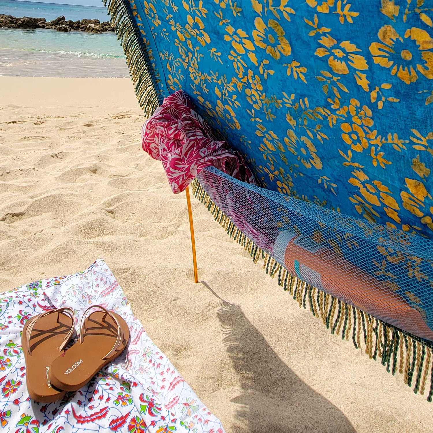 Boho shade cabanas with large pockets for personal items