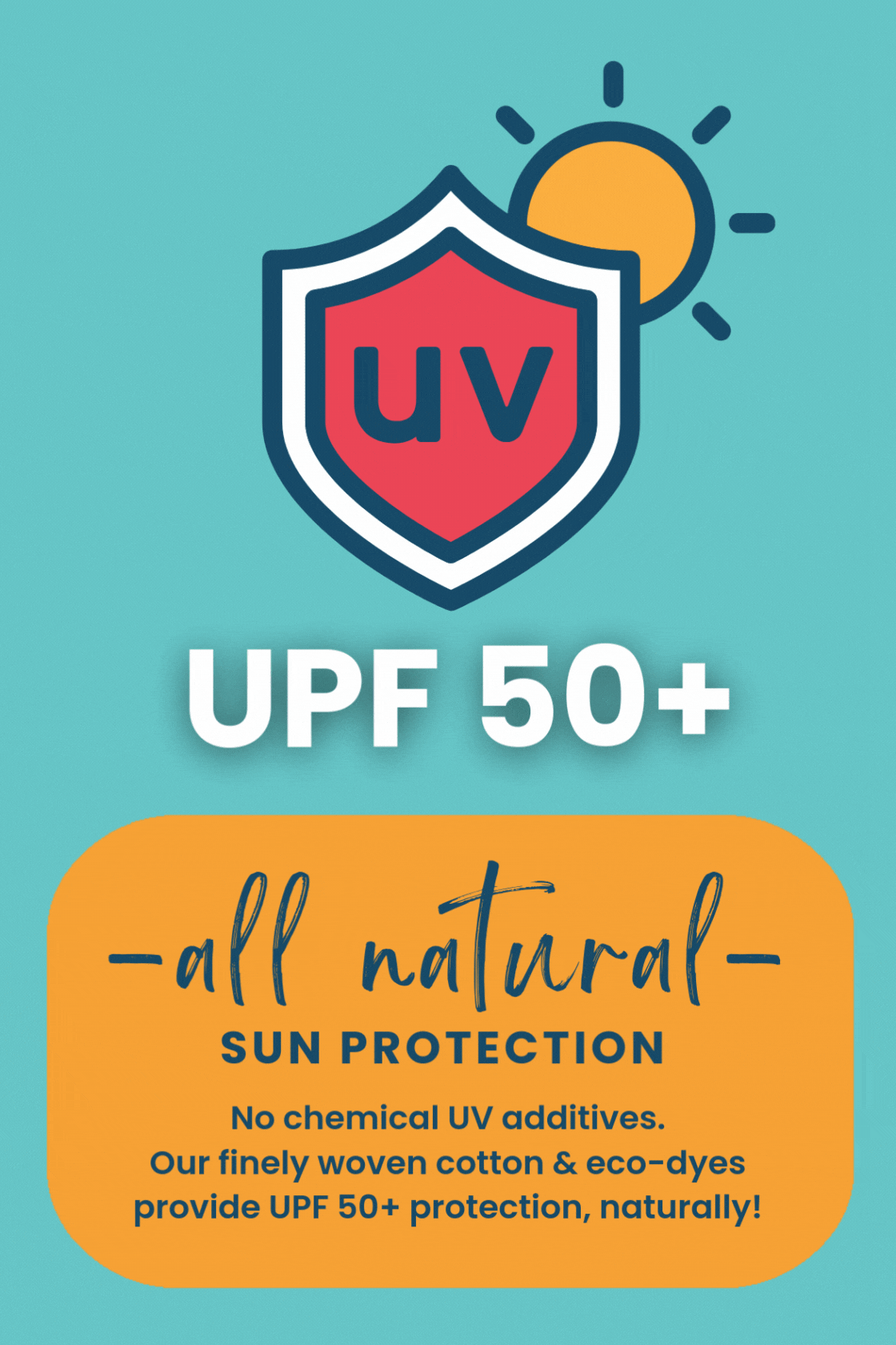 Suniela shade with natural UPF 50 sun protection