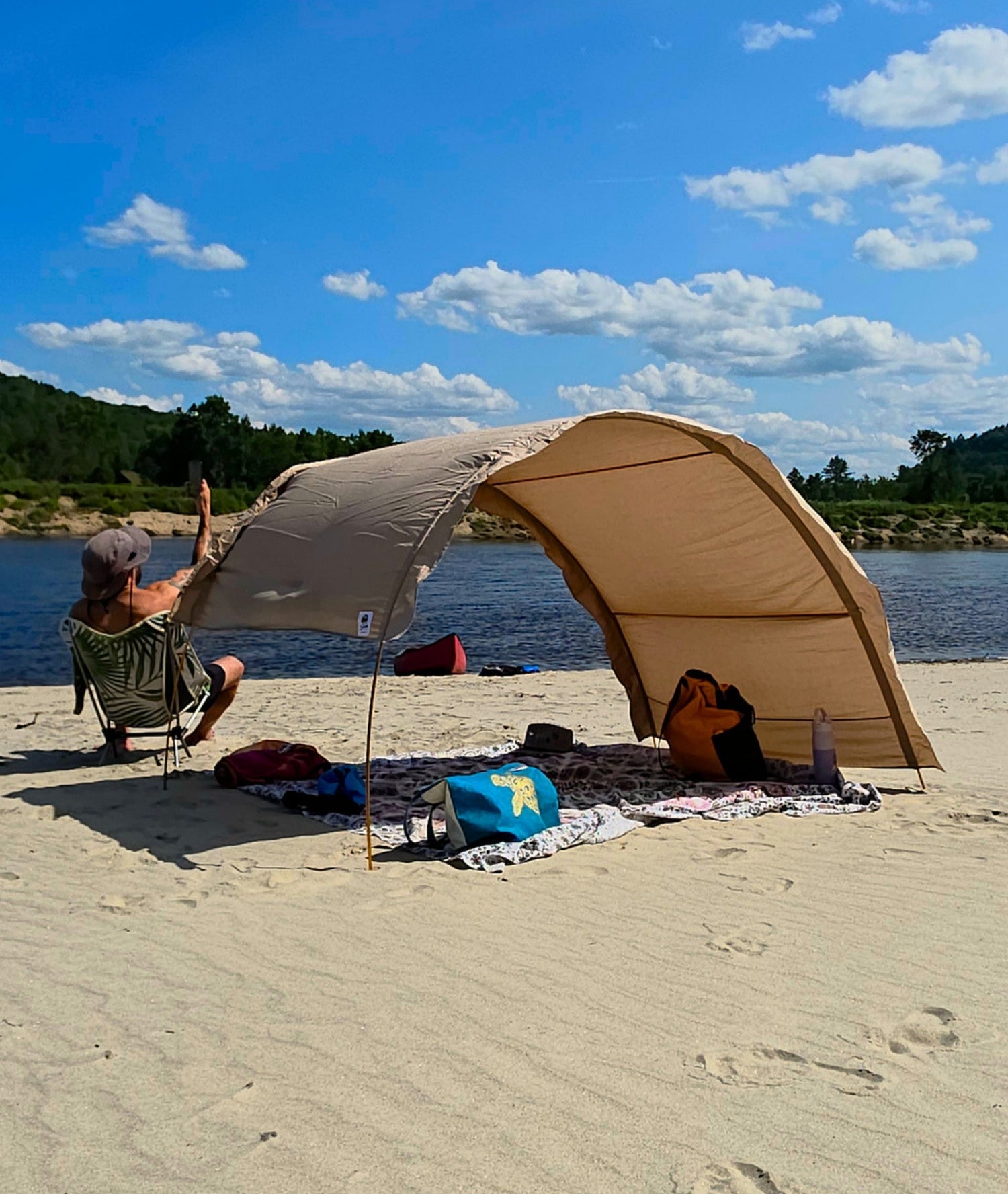 Cabana de plage en coton, facile à transporter