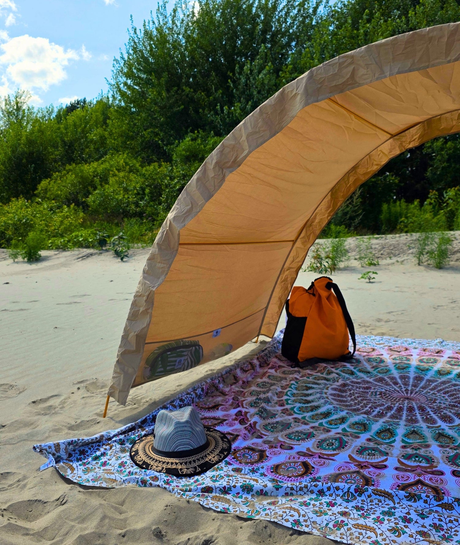 Cabana de plage en coton, facile à transporter