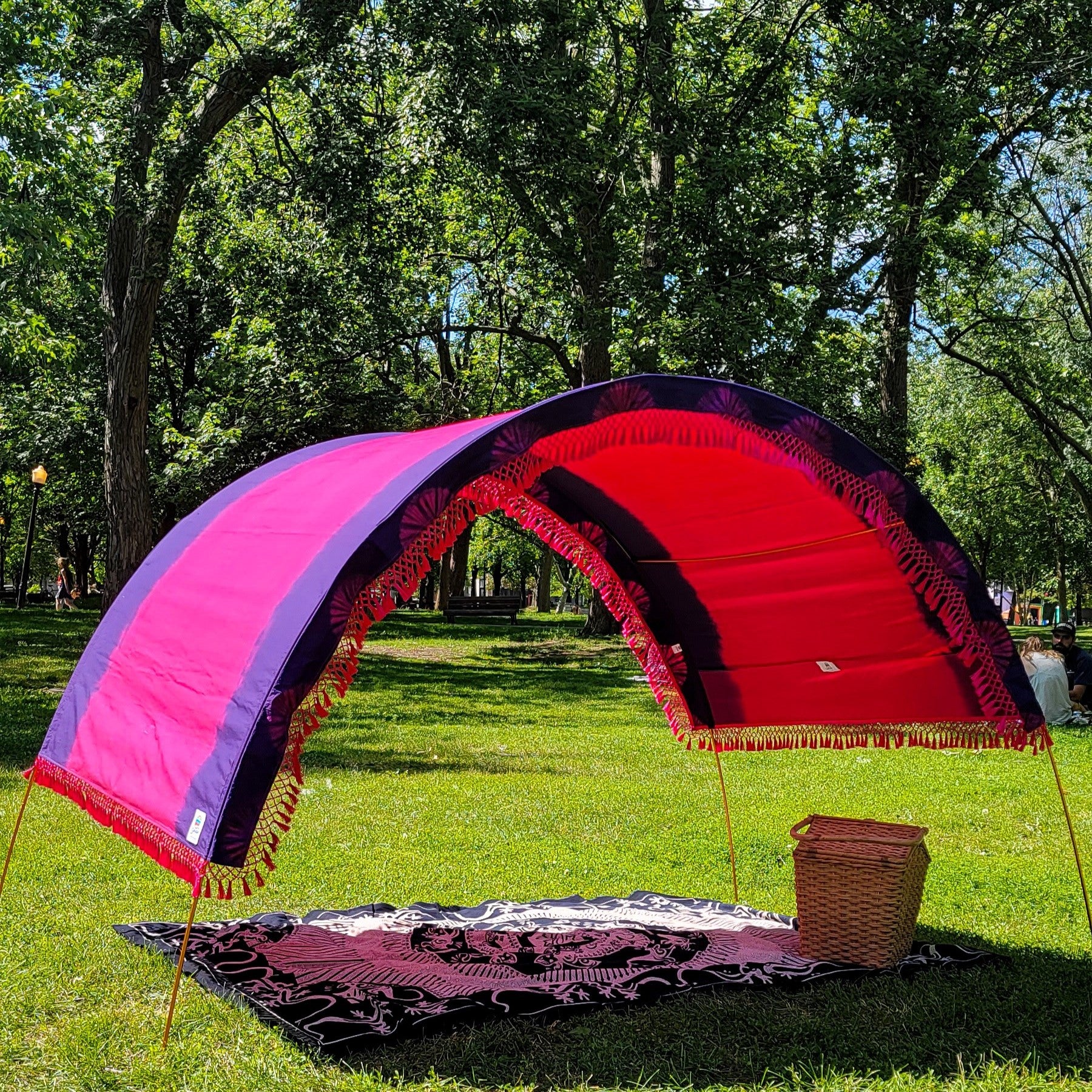 Boho picnic shade tent by Suniela Beach_printDragonfruit