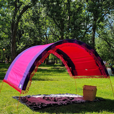 Boho picnic shade tent by Suniela Beach_printDragonfruit