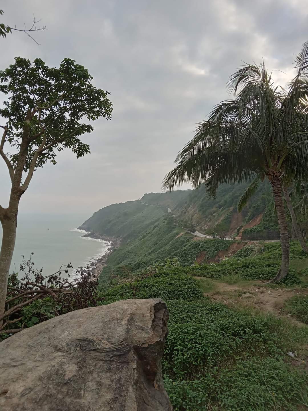 Coastal view from Son Tra Mountain in Vietnam