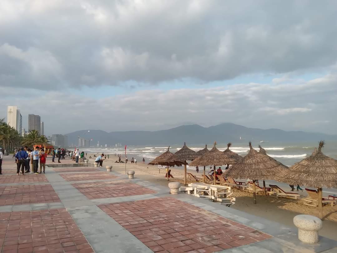 Beach boardwalk in Da Nang Vietnam