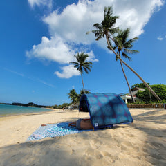 Easy portable beach shade by Suniela_printOceanWaves