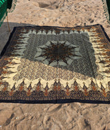 🌊 Giant Cotton Beach Mat – Hand-Printed in India