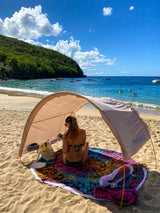 Cabana de plage en coton, facile à transporter
