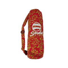 hand dyed red and gold patterned batik cotton carry bag for Suniela shade