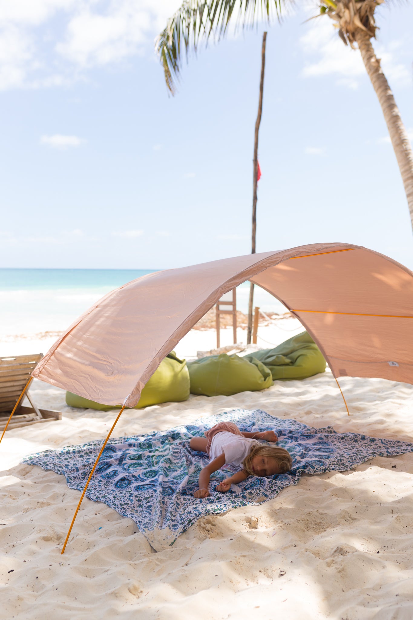 Cabana de plage en coton, facile à transporter
