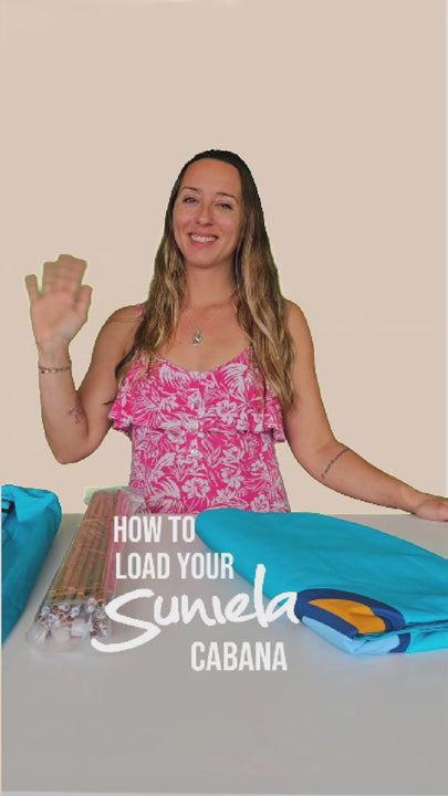 How to load Suniela Beach shade canopy onto poles