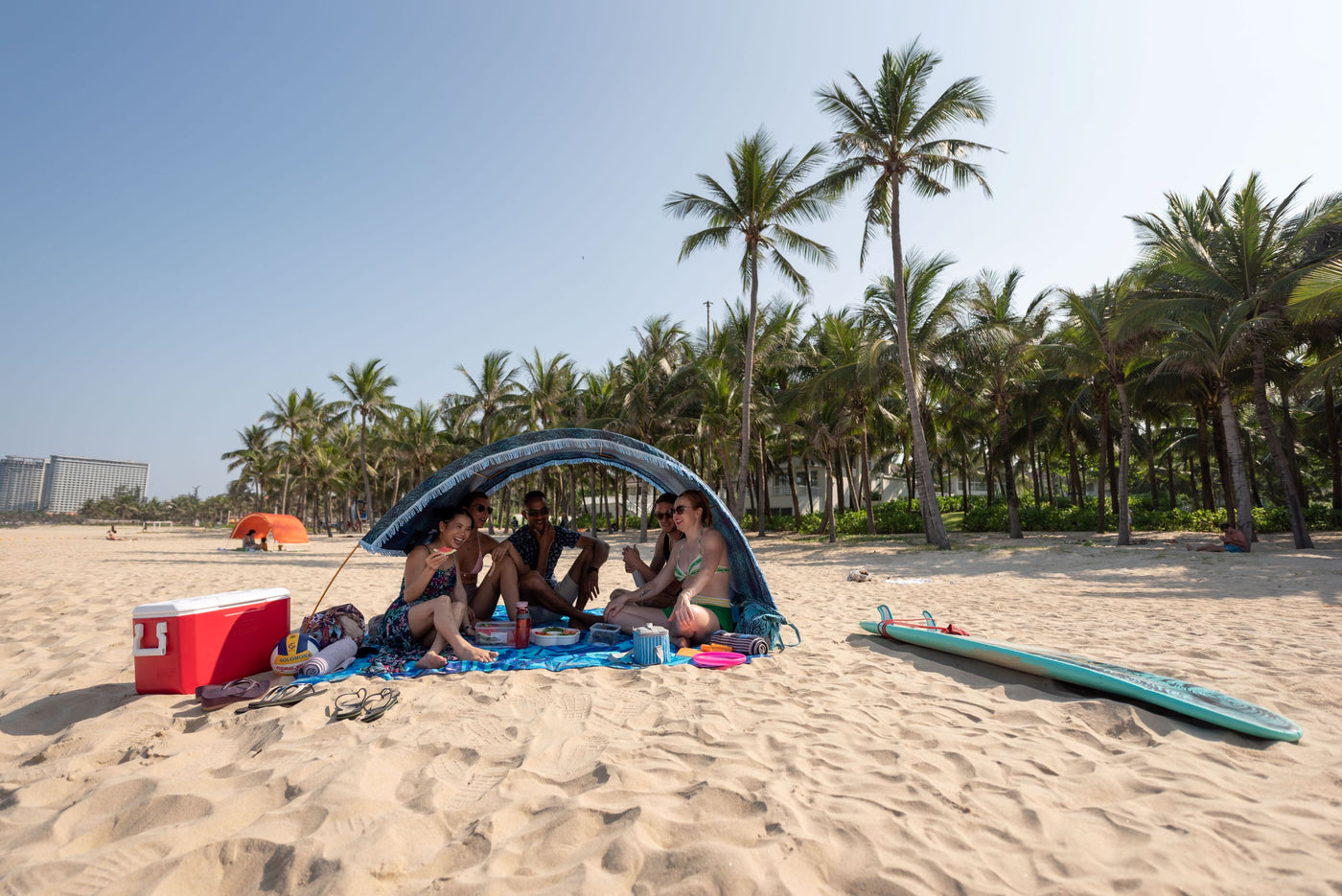 Arched portable shade cabana by Suniela Beach