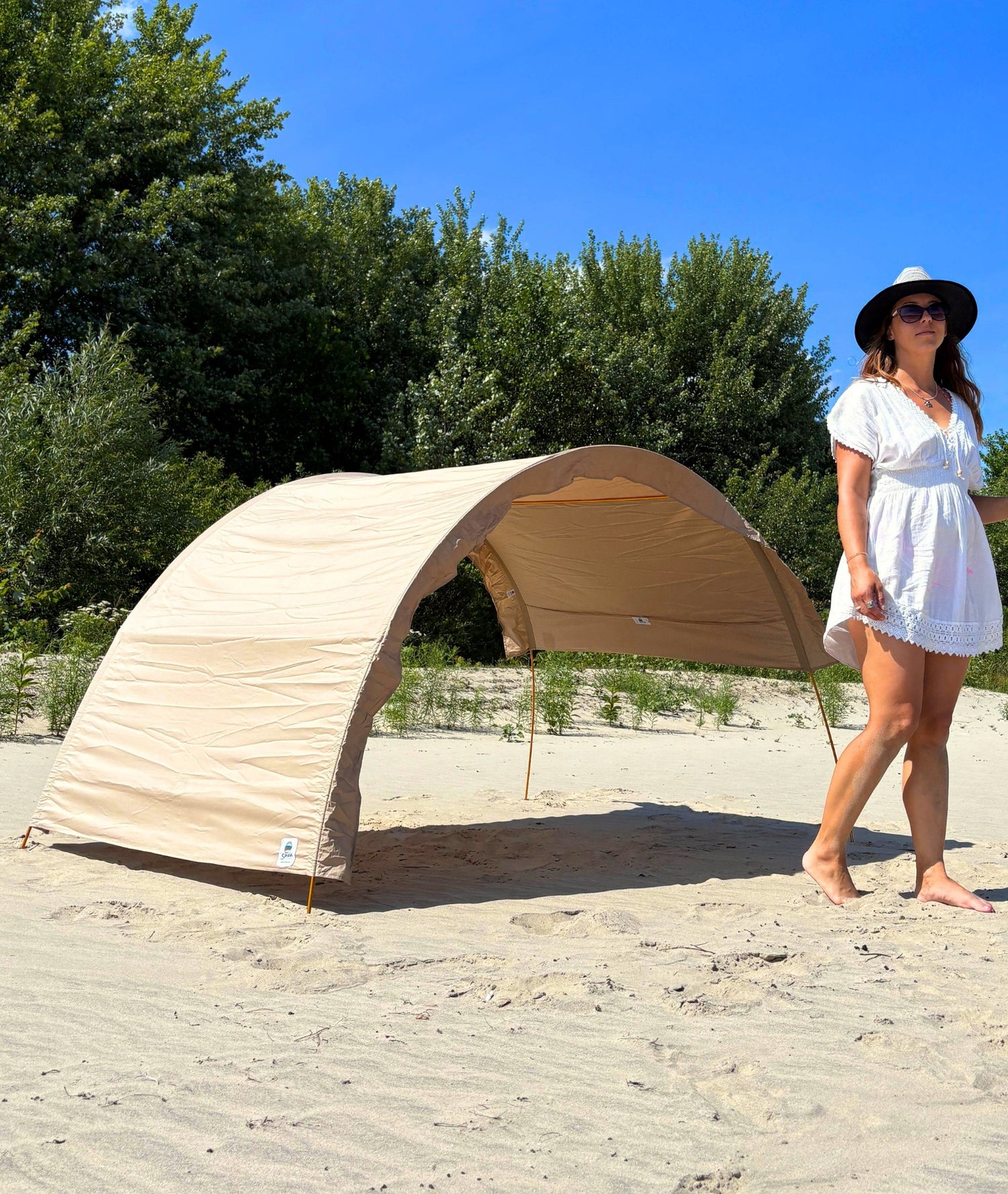 Cabana de plage en coton, facile à transporter