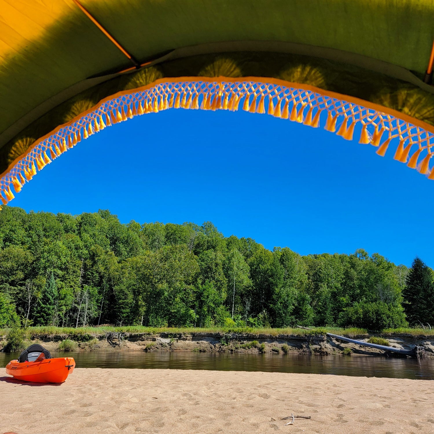 Boho sun canopy with easy set up by Suniela Beach_printJungleVibes