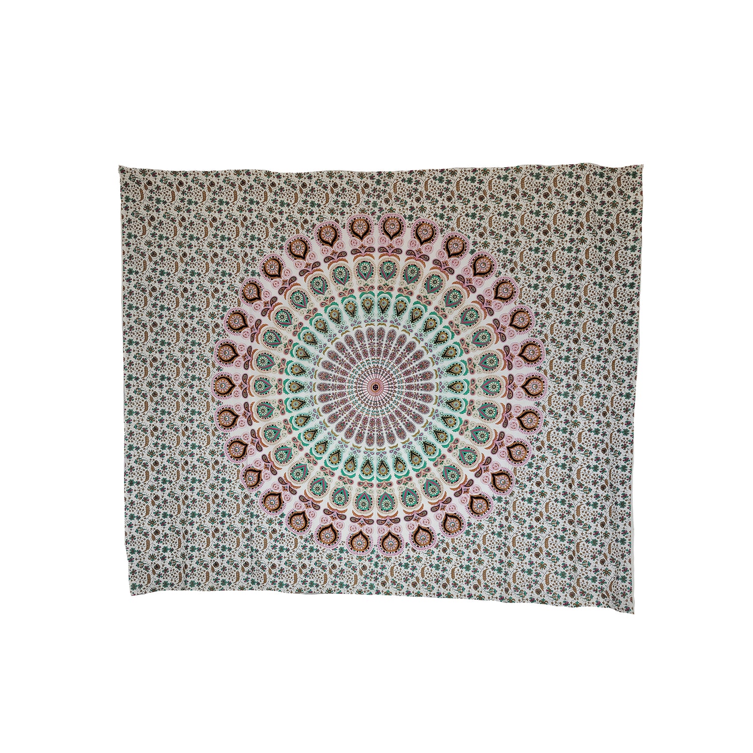 Extra large king size hand-dyed Indian wall tapestry by Suniela Beach_printMaroonMandala