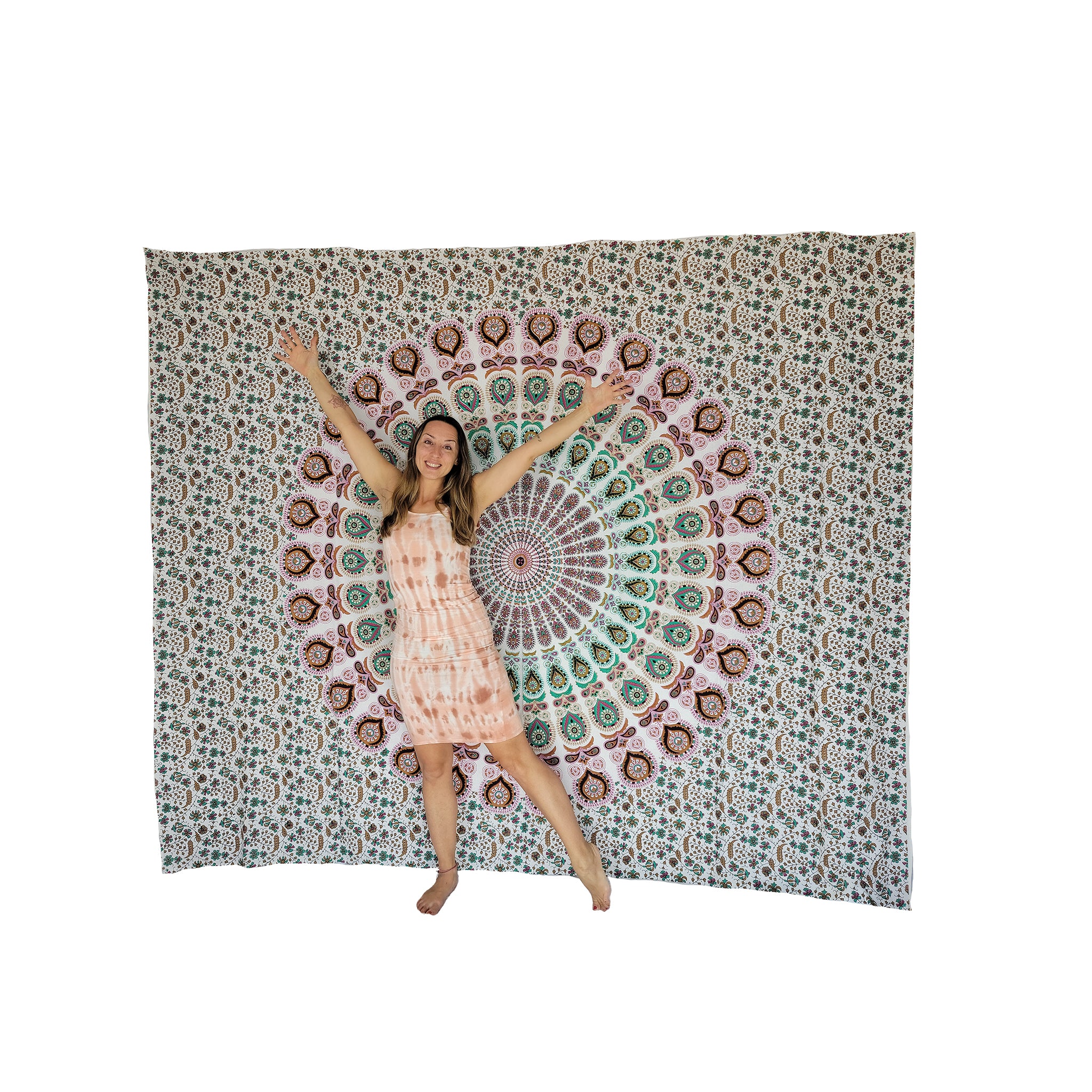 Sunlit Couverture De Plage Douce Et Soyeuse, Style Bohème, Tapis Anti-Sable, Avec Poches D'angle Et Sac En Maille, 15,2 X 17,8 Cm, Pour Fête De Plage, Voyages, Camping Et Festival De Musique - 9